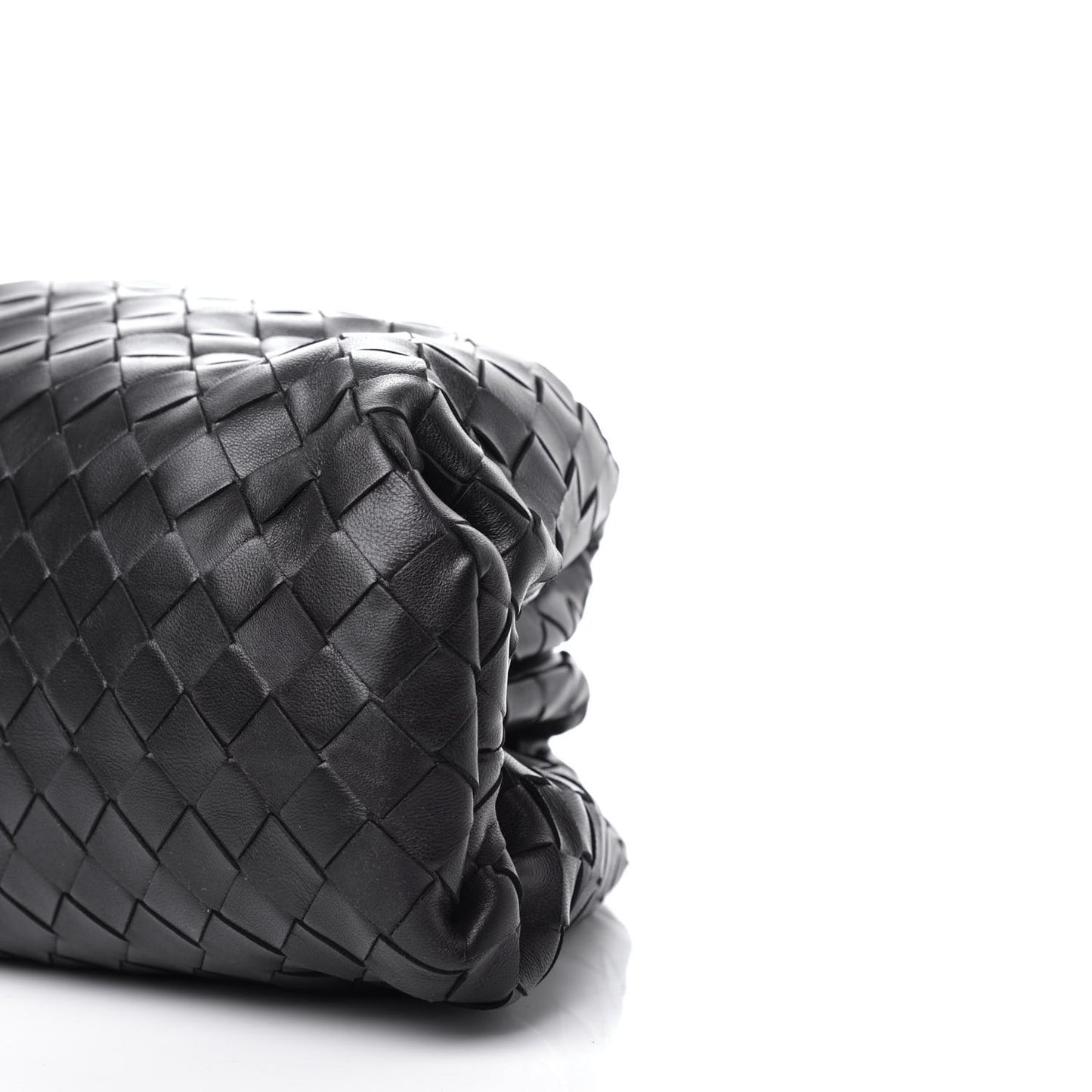 Nappa Maxi Intreccio The Pouch Oversized Clutch Black