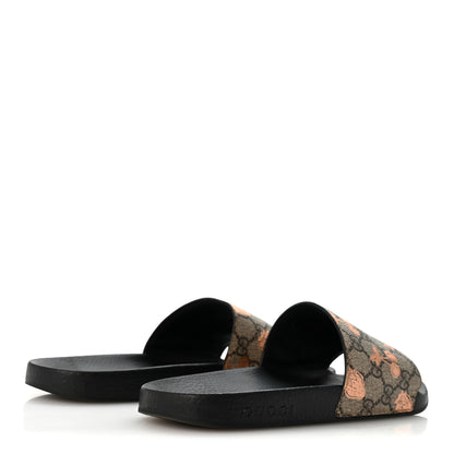 Gucci GG Supreme Monogram Berry Womens Slide Sandals 40 Beige Light Copper 5 of 9
