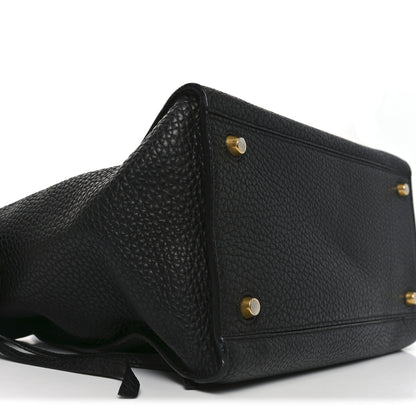 Celine Bullhide Calfskin Medium Ring Bag Black 14 of 18