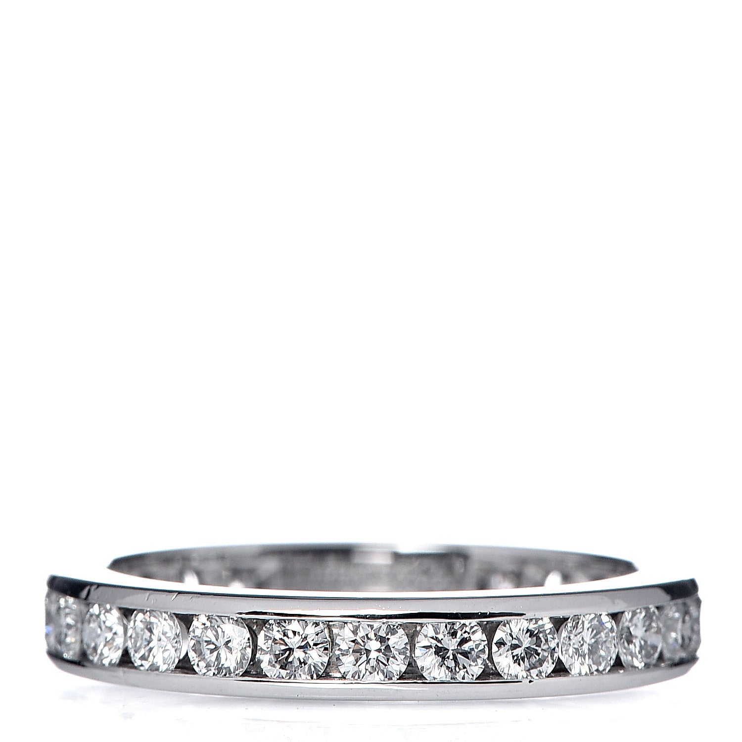Tiffany Platinum Diamond 3mm Wedding Band Ring 49 5 1 of 4