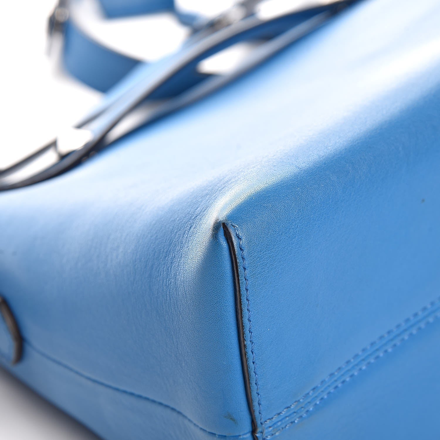 Fendi Vitello Dolce Medium By The Way Boston Bag Blue Royal 14 of 16