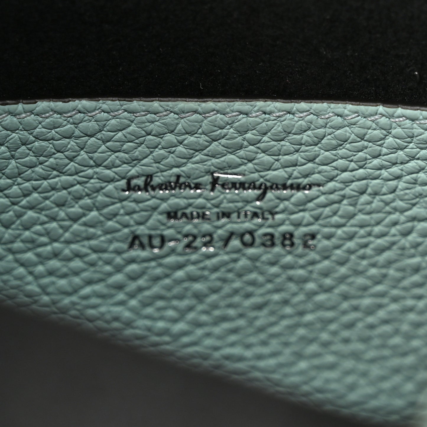 Grained Calfskin Mini Gancino Bucket Bag Blue