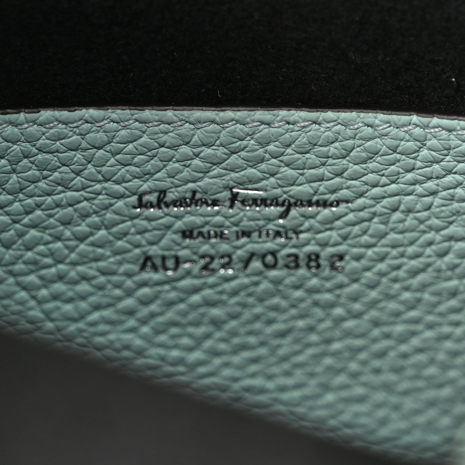 Salvatore Ferragamo Grained Calfskin Mini Gancino Bucket Bag Blue 8 of 9