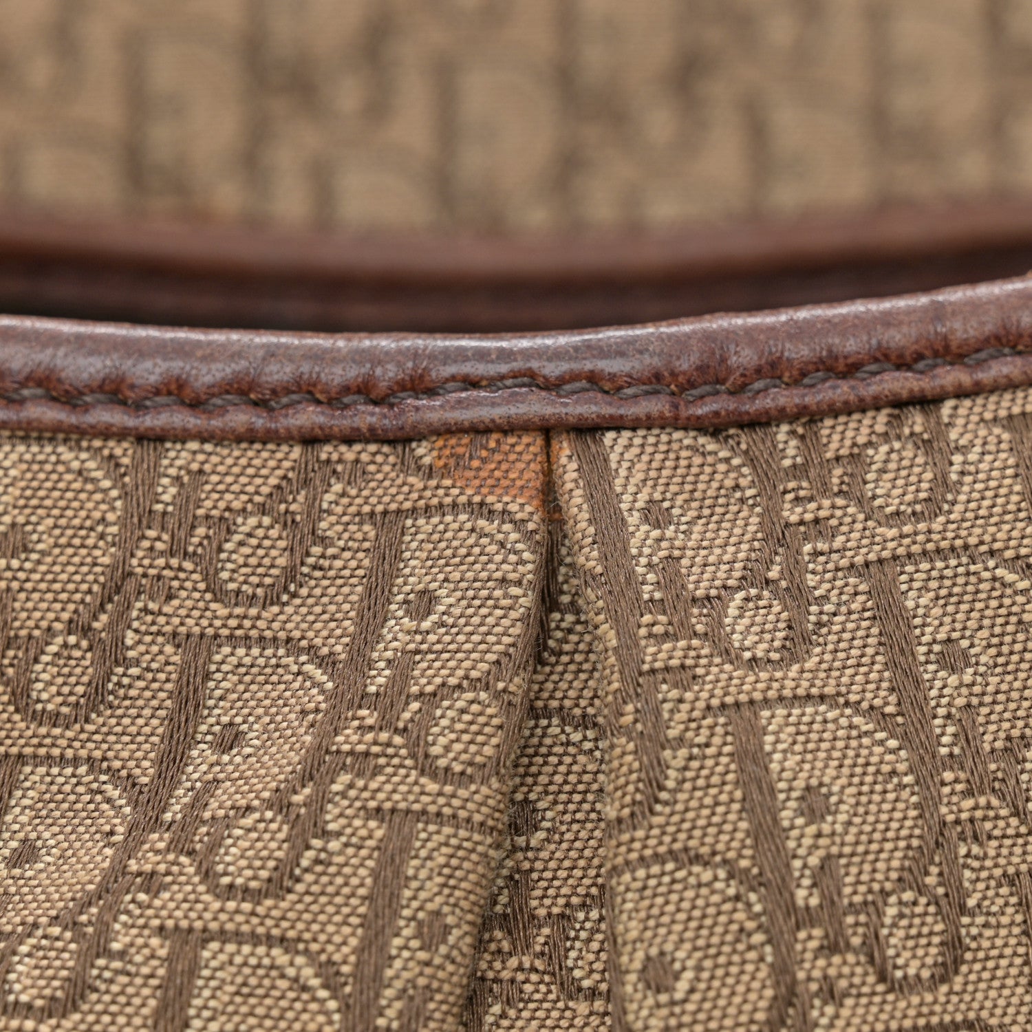 Christian Dior Calfskin Monogram Buckle Messenger Beige 11 of 12