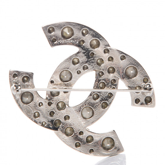 Crystal CC Brooch Silver