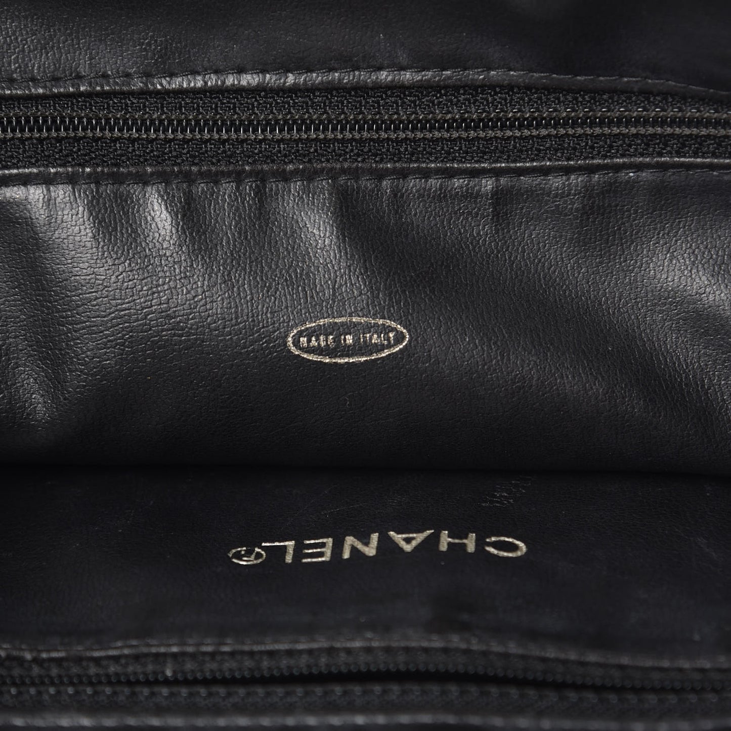 Lambskin Quilted Shopping Tote Black