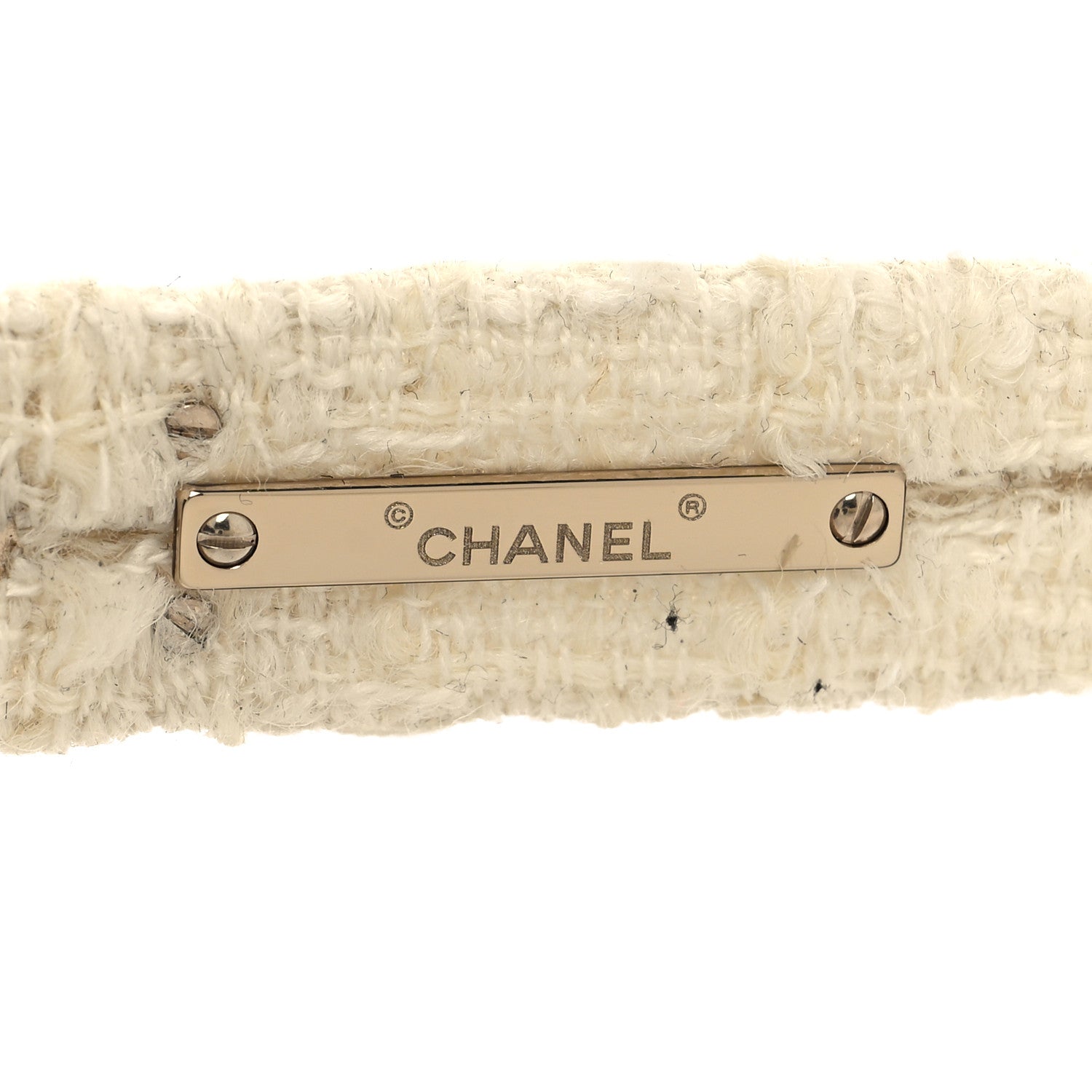 Chanel Acetate Tweed Wool CC Rectangle Sunglasses 5514 White 5 of 9