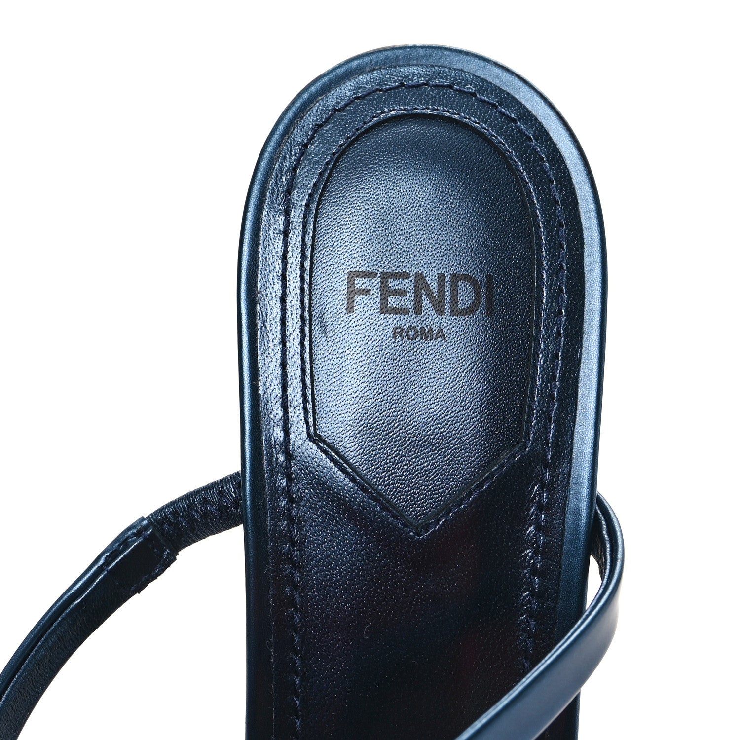 Fendi Metallic Calfskin Fendi First 95mm Slide Sandals 39 Perfect 7 of 8