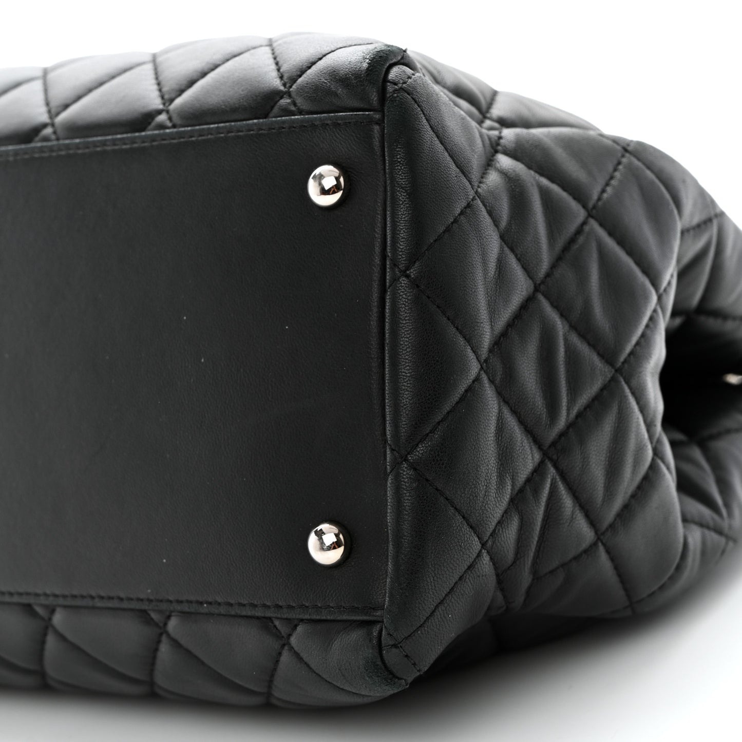 Lambskin Quilted Chanel 7 Tote Black