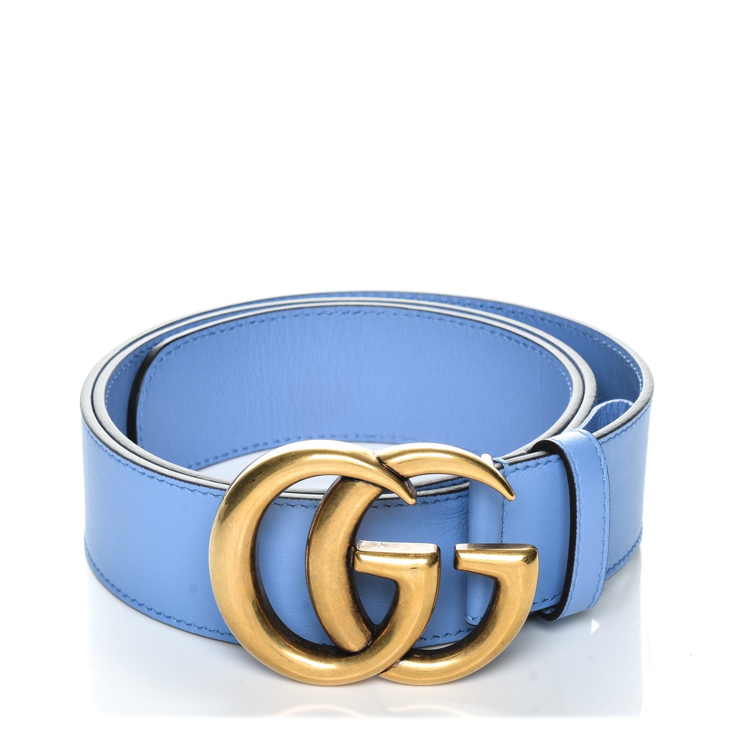 Gucci Calfskin Double G 40mm Belt 90 36 Clear Sky Blue 1 of 4
