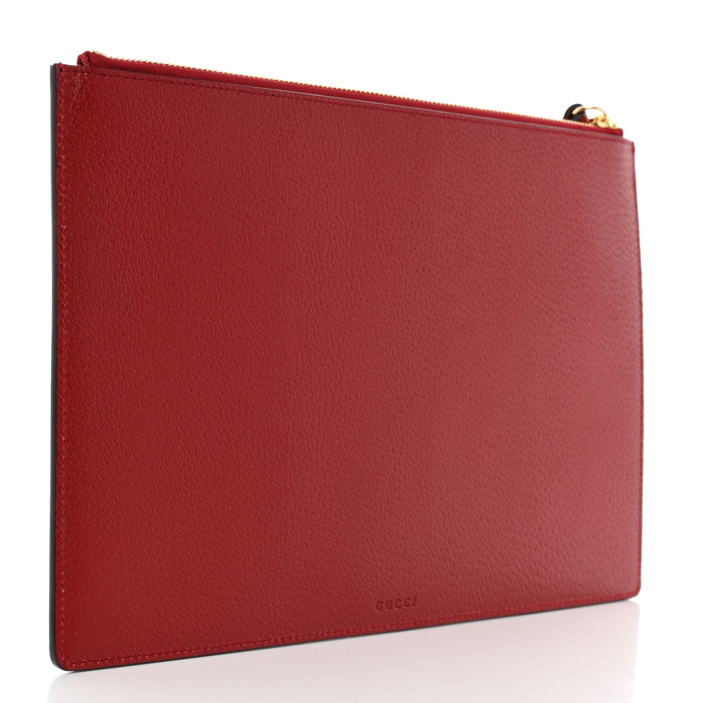 GG Supreme Monogram Tian Large Zip Pouch Beige Multicolor Red