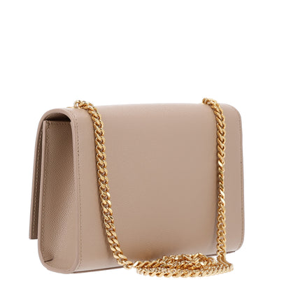 Saint Laurent Grain De Poudre Small Monogram Kate Satchel Dark Beige 2 of 10