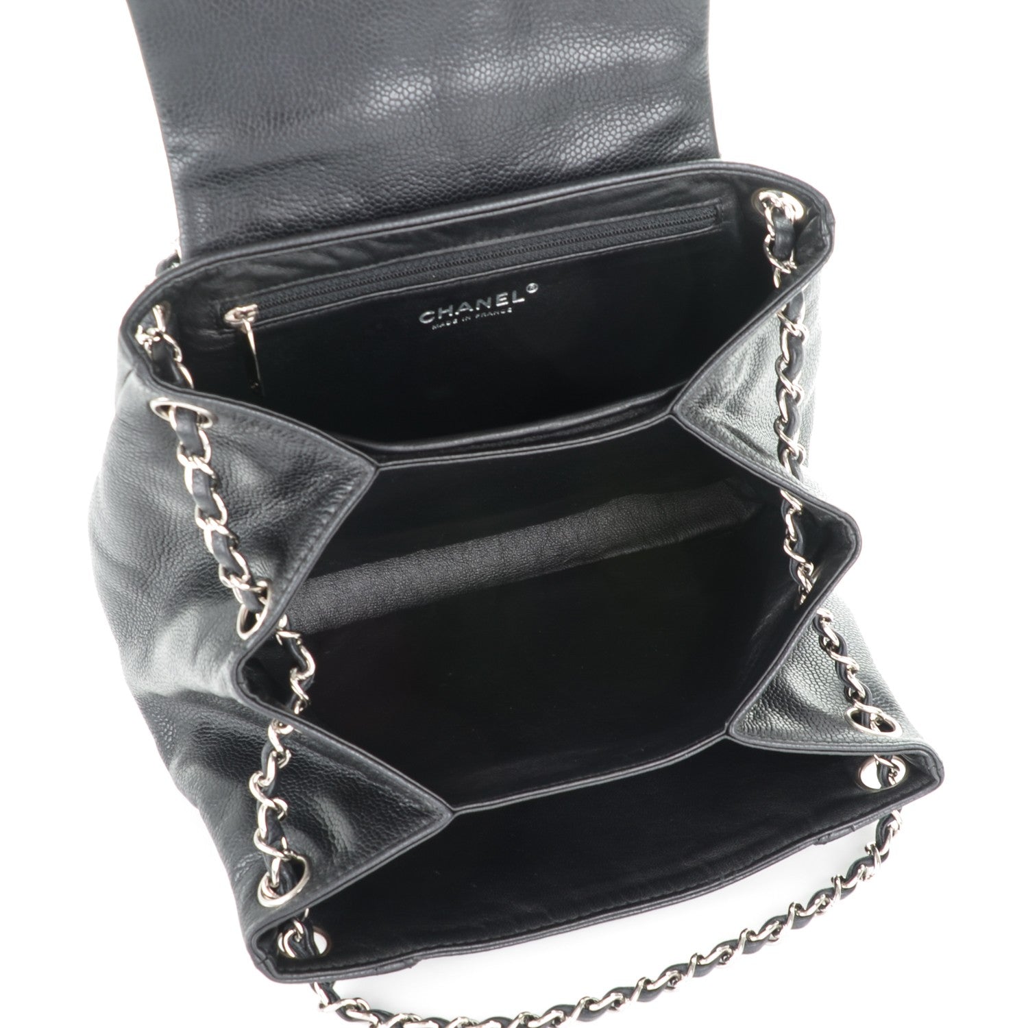 Chanel Caviar Quilted Accordion Mademoiselle Flap Black 4 of 6