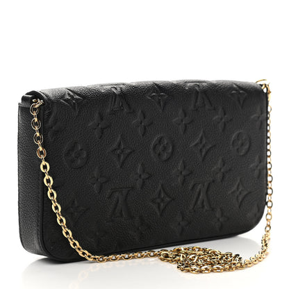 Louis Vuitton Empreinte Pochette Felicie Chain Wallet Black 4 of 11