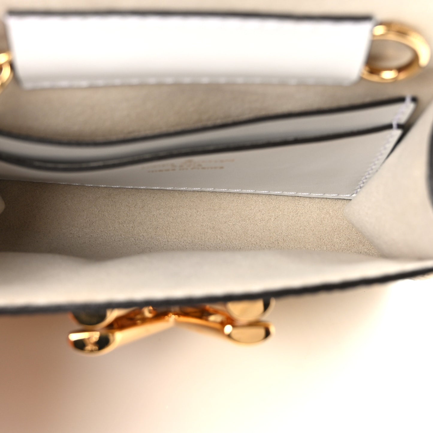Epi Twist Card Case Gold Twisty White