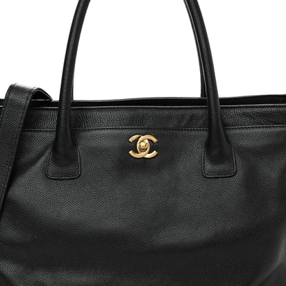 Chanel Calfskin Cerf Executive Shopper Tote Black 9 of 16