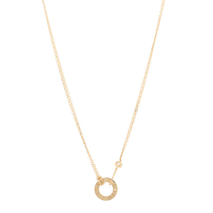 Cartier 18K Yellow Gold 2 Diamond LOVE Necklace 1 of 5
