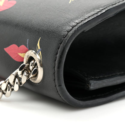 Saint Laurent Calfskin Medium Heart Bolts Monogram Kate Satchel Black 17 of 17