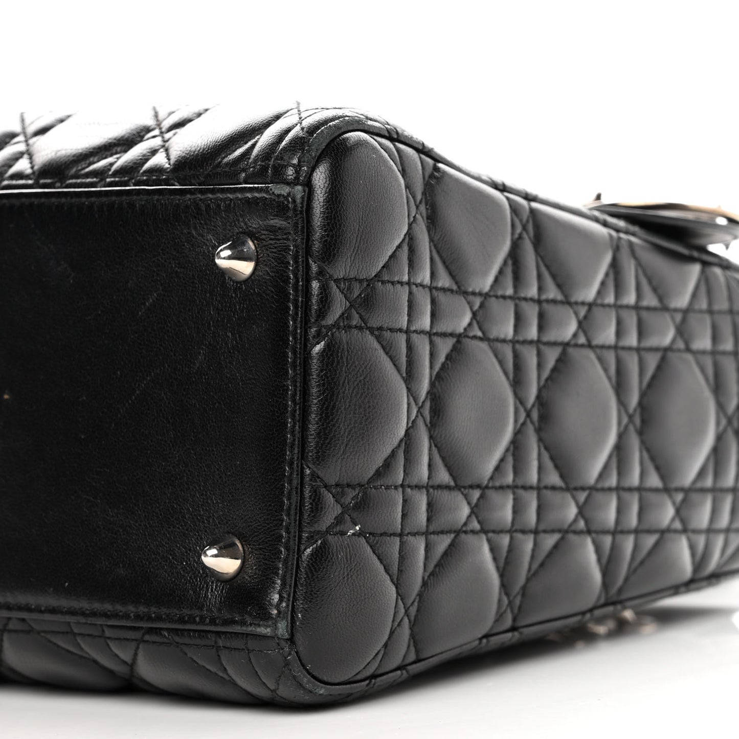 Lambskin Cannage Medium Lady Dior Black