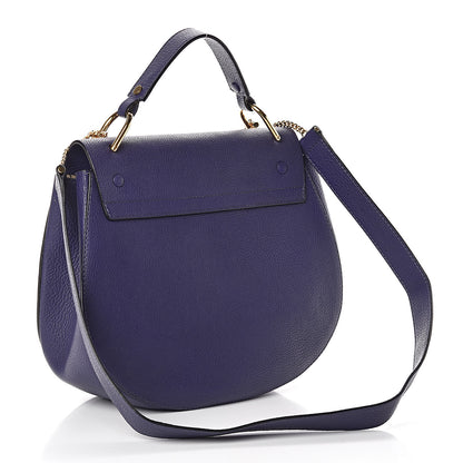 Chloe Grained Lambskin Large Drew Shoulder Bag Storm Blue 3 of 8