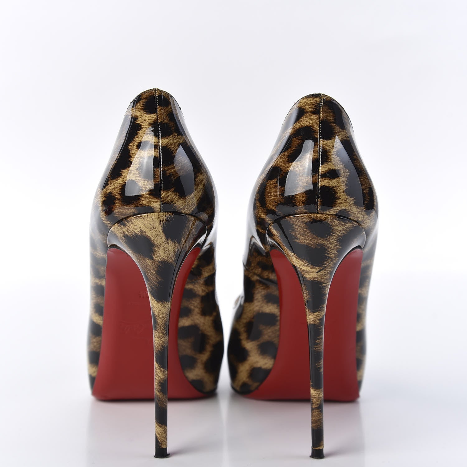 Christian Louboutin Patent Leopard New Very Prive 120 Pumps 38.5 Black 6 of 8