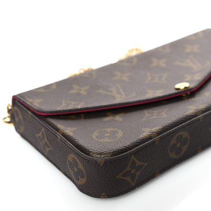 Louis Vuitton Monogram Pochette Felicie Chain Wallet Fuchsia 8 of 10