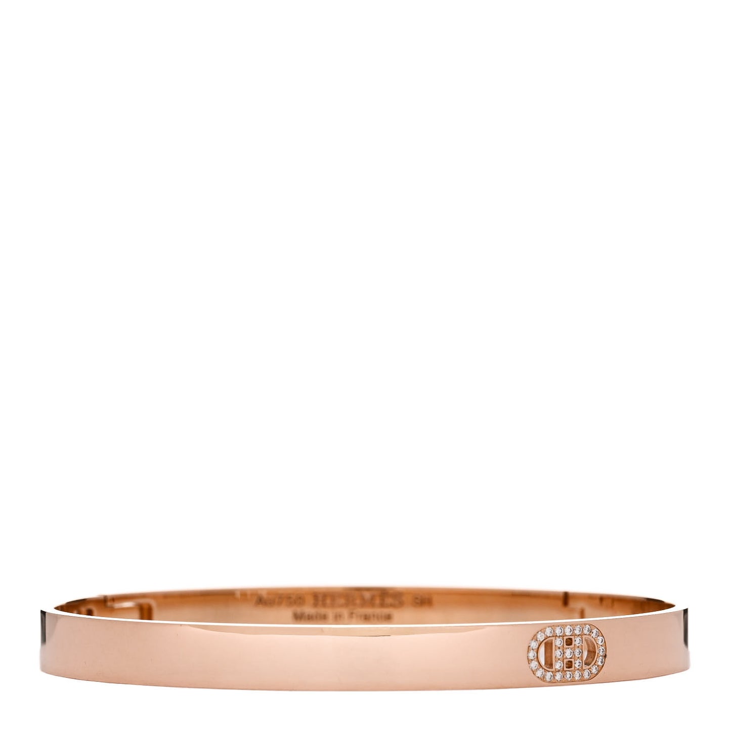 18K Rose Gold Diamond PM H D'Ancre Bracelet SH