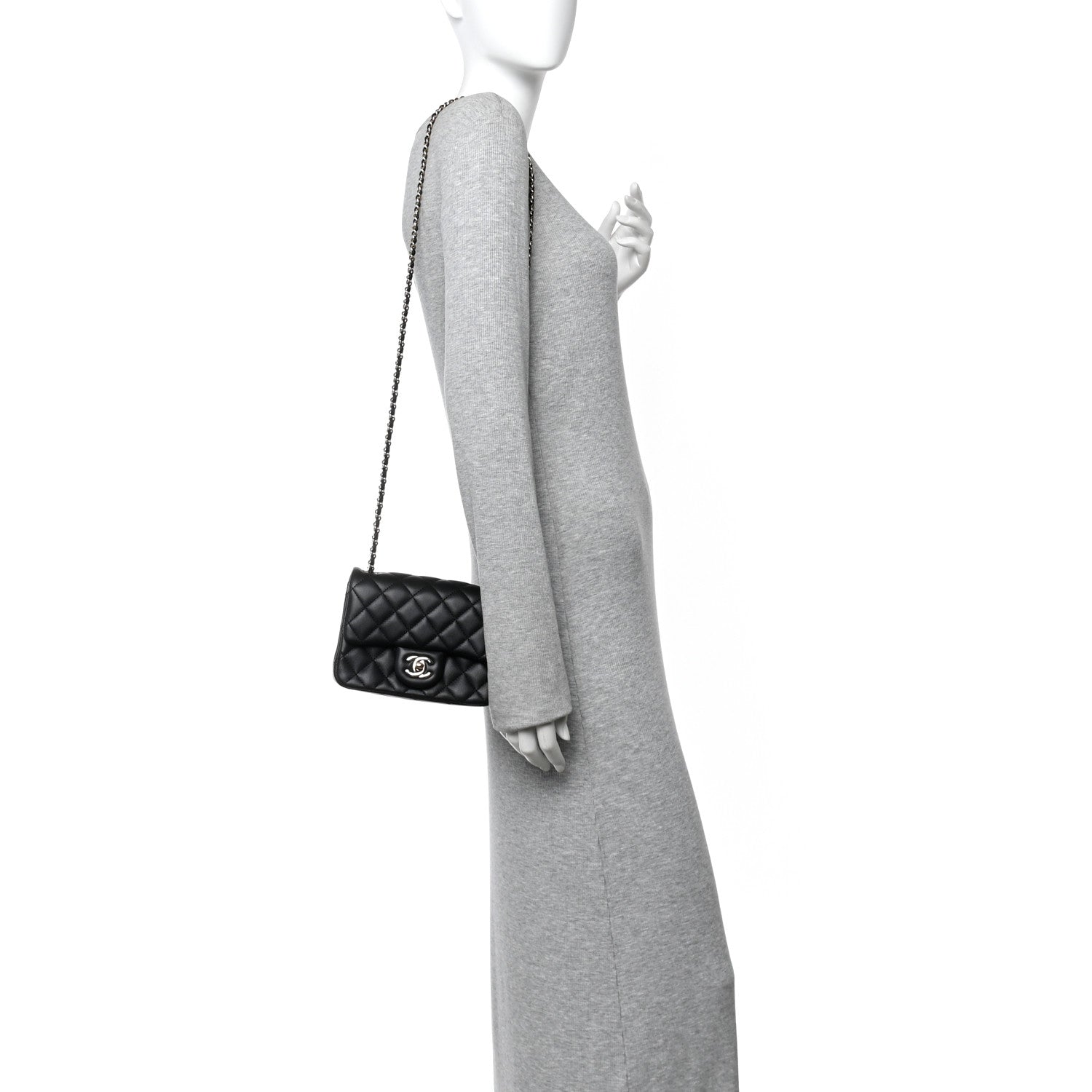 Chanel Lambskin Quilted Enamel Mini Pearl Crush Flap Black 2 of 11