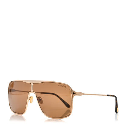 Tom Ford Metal Zappa Aviator Sunglasses TF1173 Gold 1 of 8