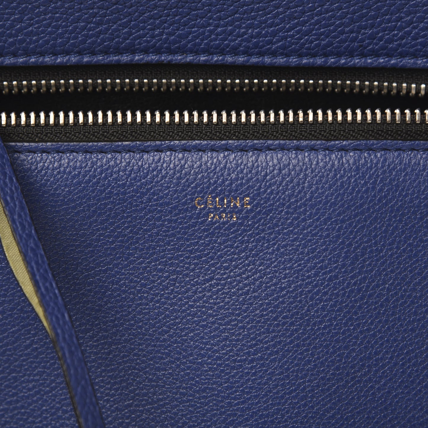 Drummed Calfskin Small Edge Shoulder Bag Indigo