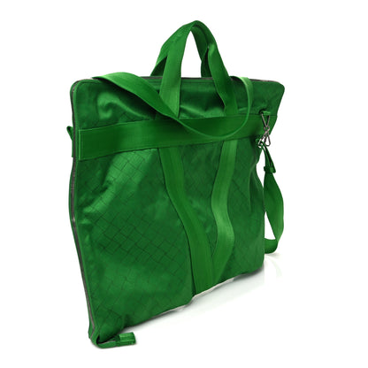 Bottega Veneta Econyl Jacquard Nylon Woven Pattern Garment Bag Green 2 of 10