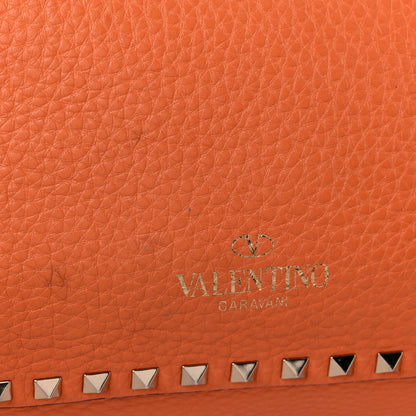 Valentino Garavani Pebbled Calfskin Medium Rockstud Tote Melon Sorbet 13 of 14
