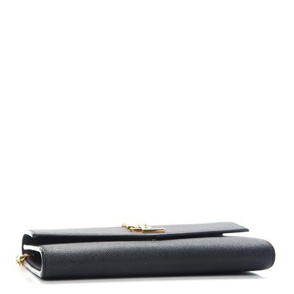 Saint Laurent Grain De Poudre Uptown Chain Wallet Black 4 of 10
