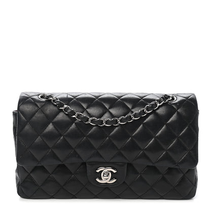 Chanel Lambskin Quilted Medium Double Flap Black 1 of 13