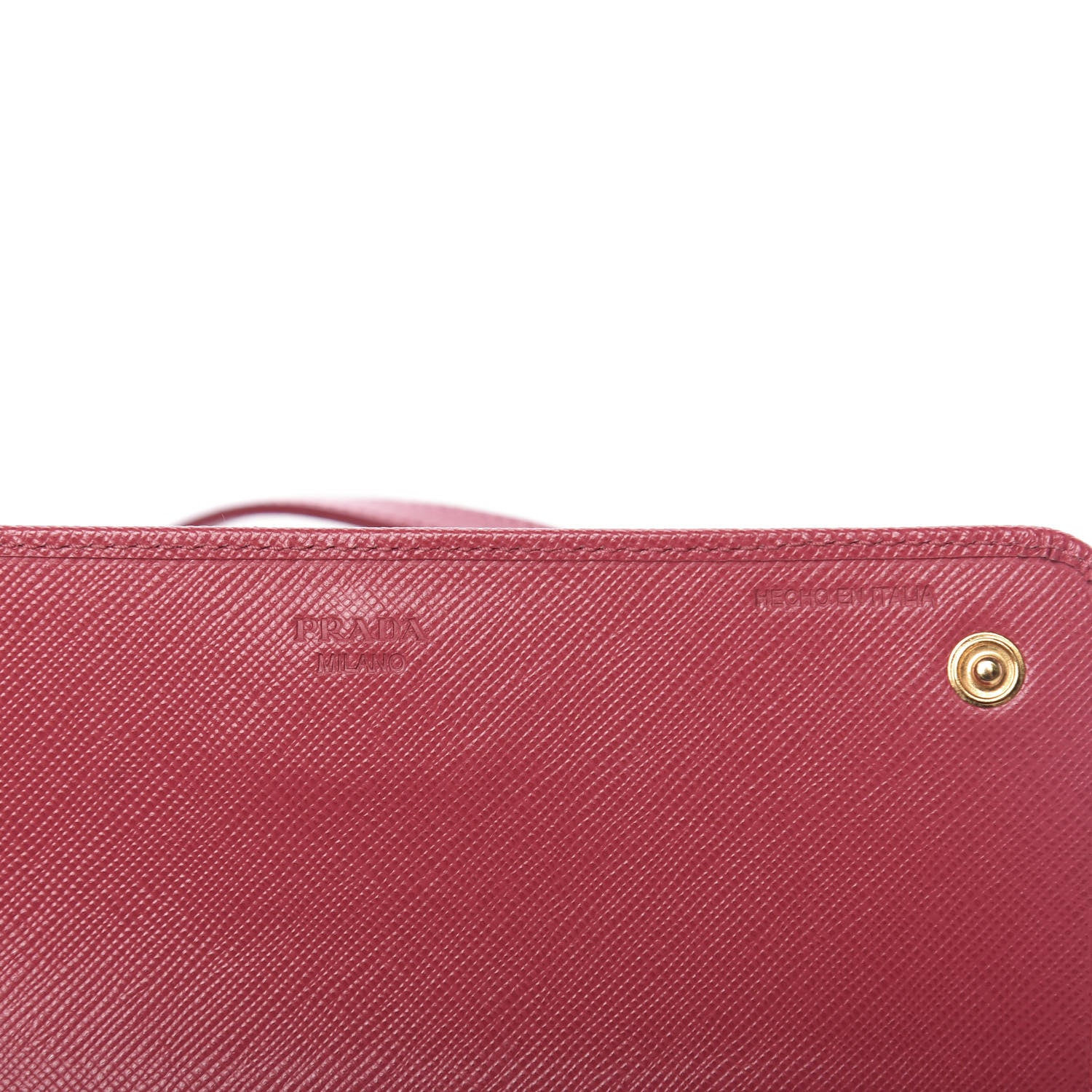 Prada Saffiano Metal Flap Wallet with Strap Peonia 6 of 9