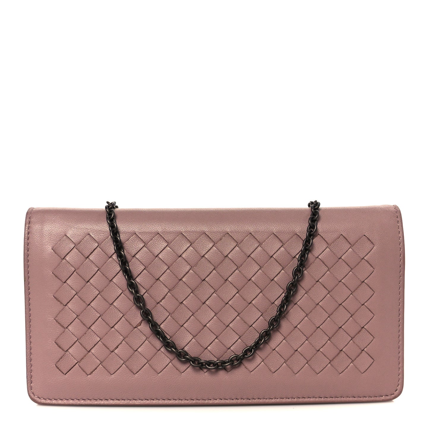 Nappa Intrecciato Continental Wallet on Chain Violet