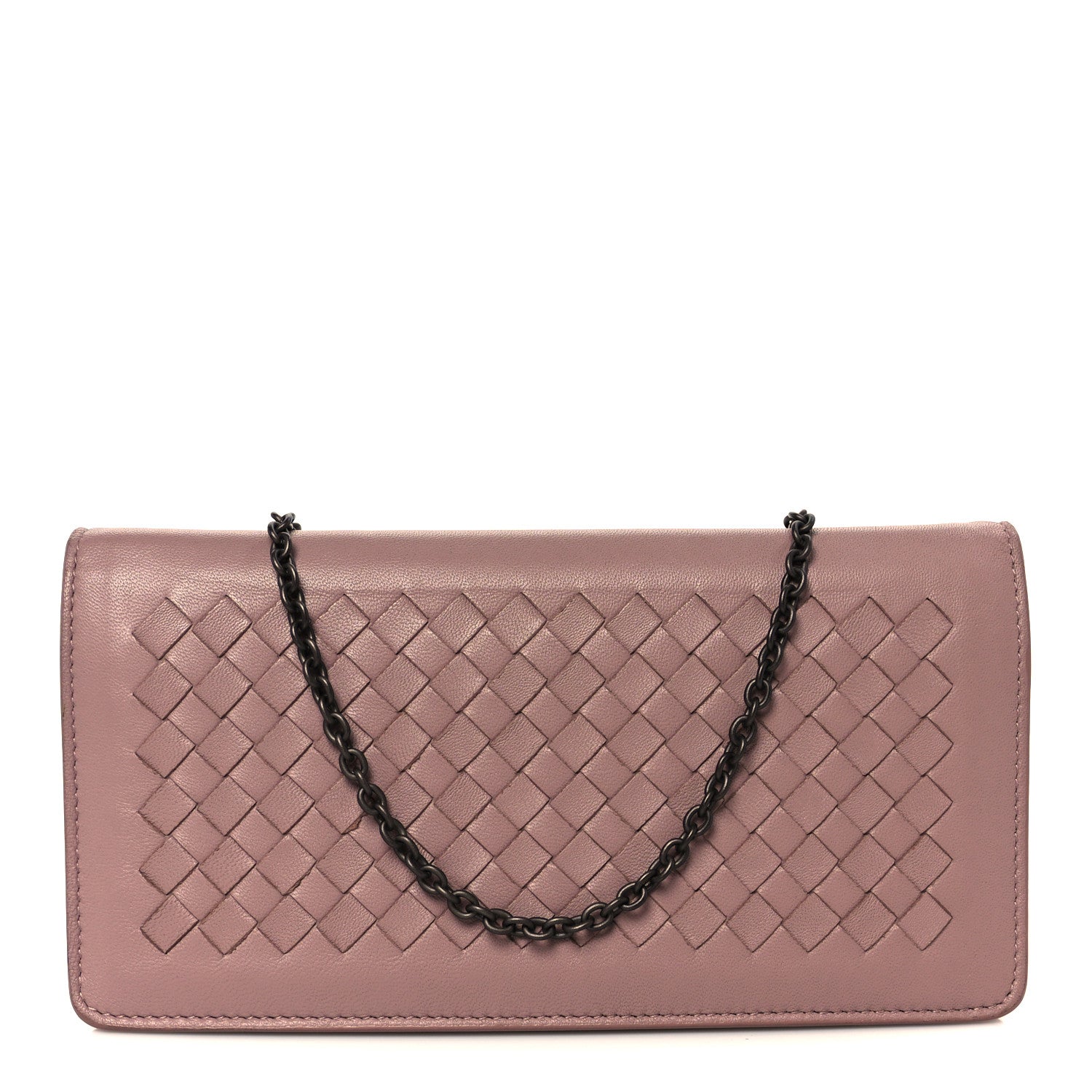 Bottega Veneta Nappa Intrecciato Continental Wallet on Chain Violet 1 of 11