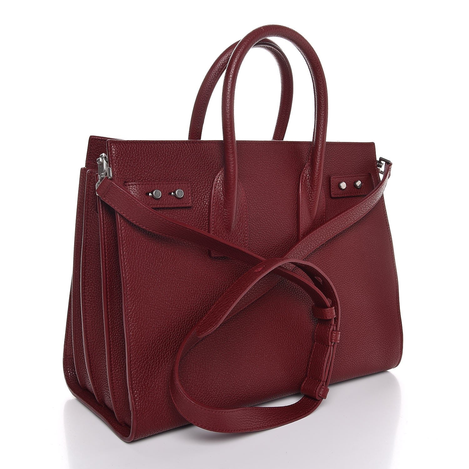 Saint Laurent Grained Calfskin Small Supple Sac De Jour Palissandre 3 of 8