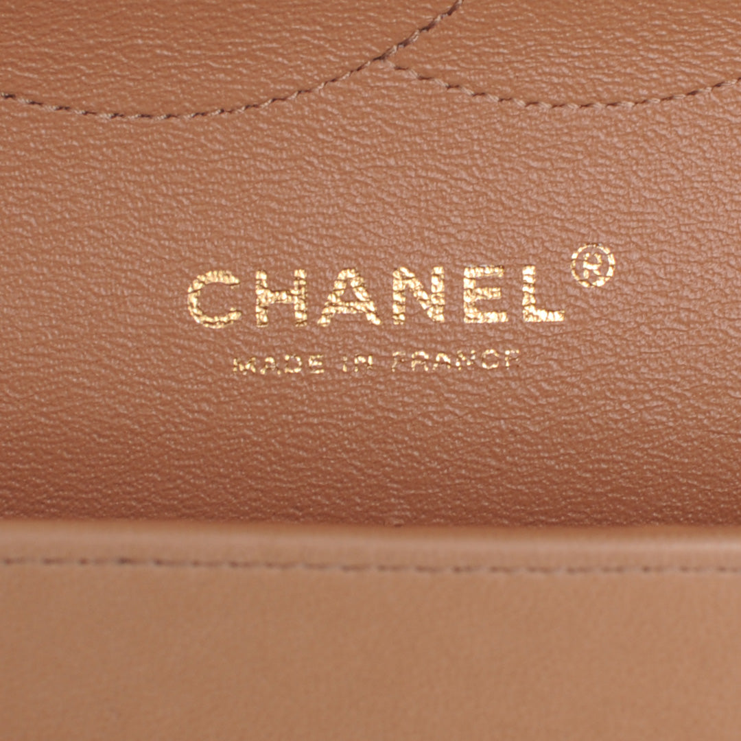 Chanel Lambskin Jumbo Double Flap Dark Beige 6 of 7