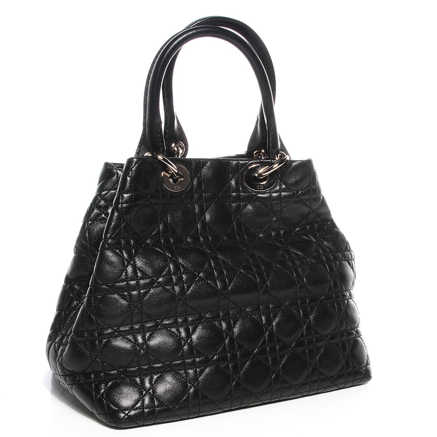 Lambskin Cannage Soft Large Lady Dior Tote Black