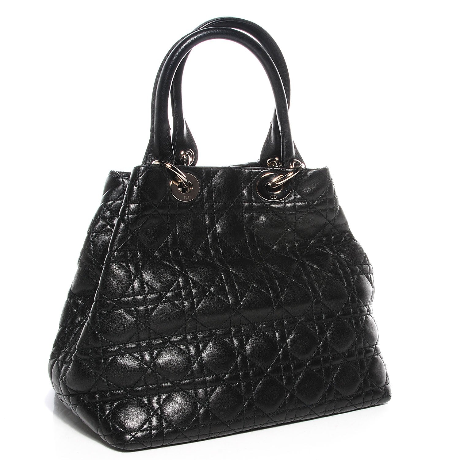 Christian Dior Lambskin Cannage Soft Large Lady Dior Tote Black 3 of 8