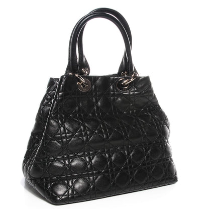 Christian Dior Lambskin Cannage Soft Large Lady Dior Tote Black 3 of 8