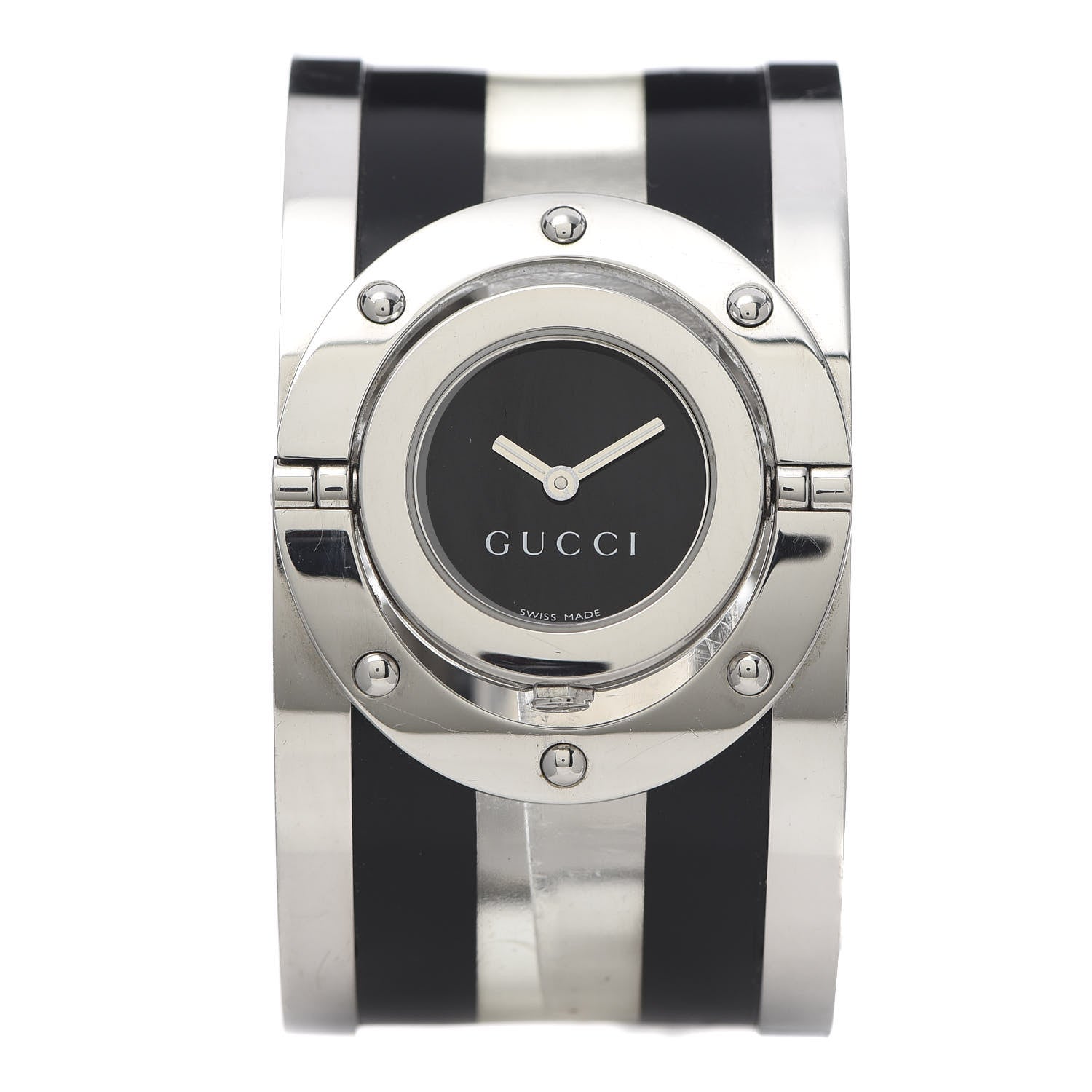 Gucci Stainless Steel Acetate 33mm Twirl Quartz Watch Black 1 of 6