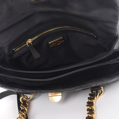 Miu Miu Nappa Quilted Studded Tote Bag Black 5 of 11