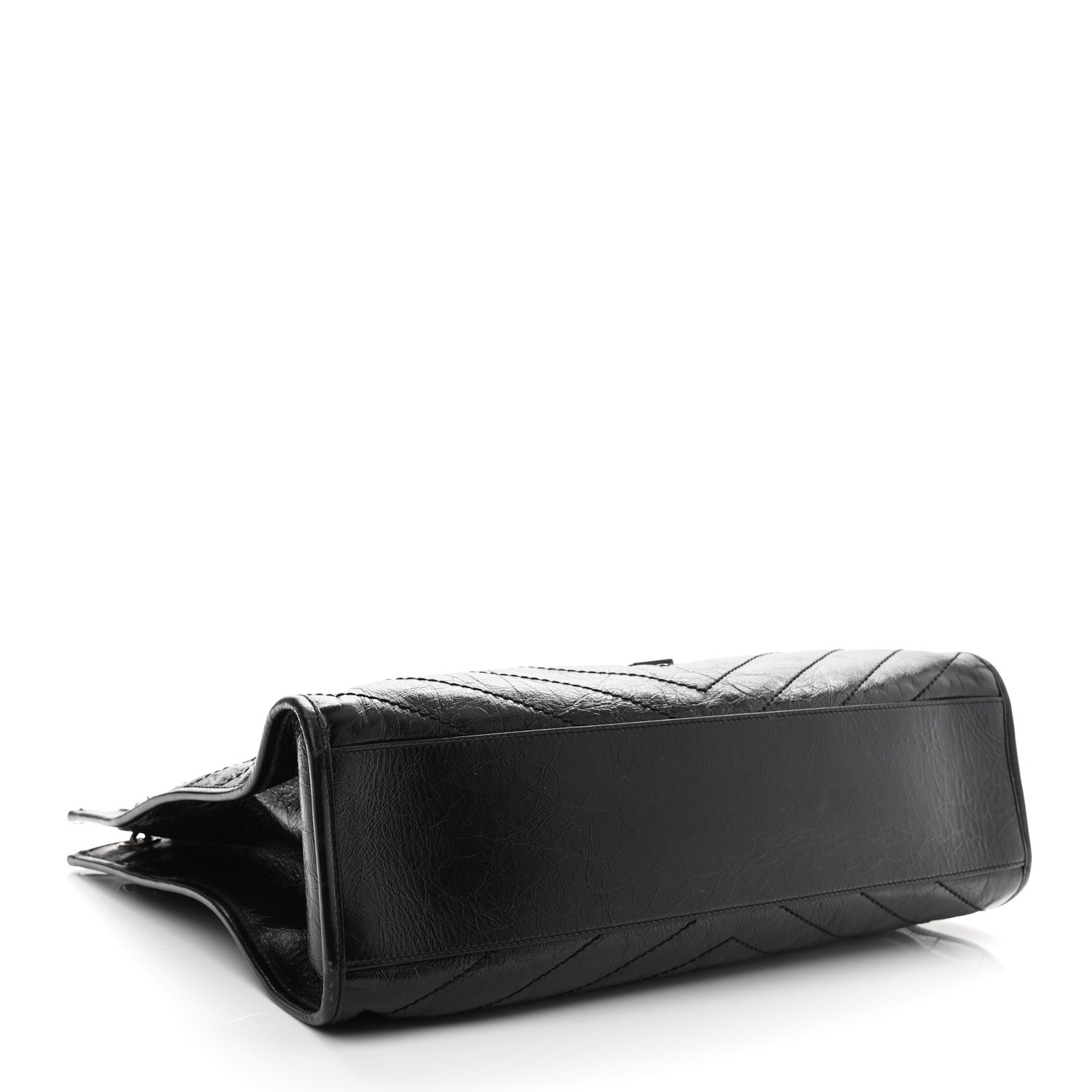 Saint Laurent Crinkled Calfskin Matelasse Monogram Large Niki Shopper Tote Black 4 of 11