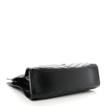 Saint Laurent Crinkled Calfskin Matelasse Monogram Large Niki Shopper Tote Black 4 of 11