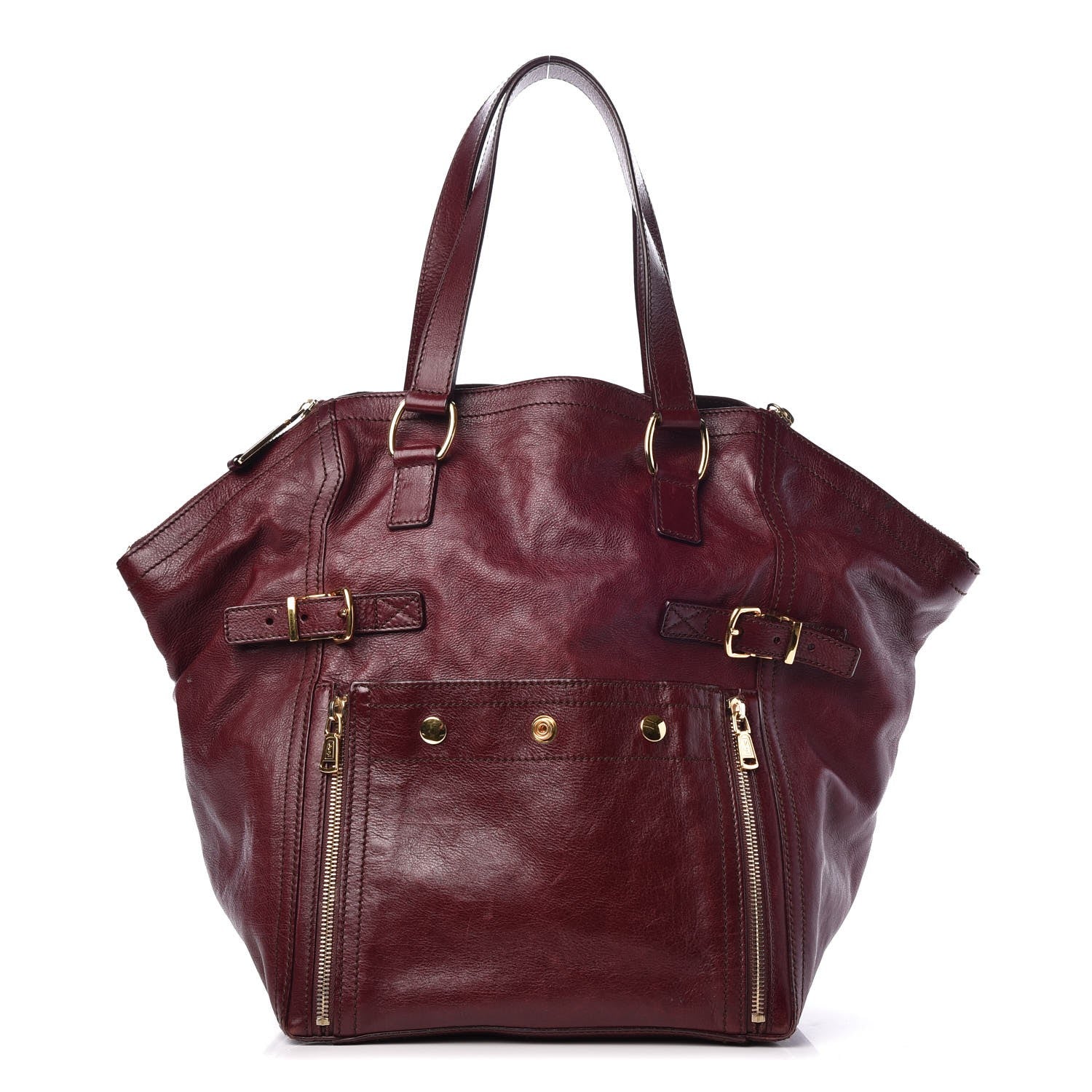 Saint Laurent Calfskin Small Downtown Bordeaux 1 of 8