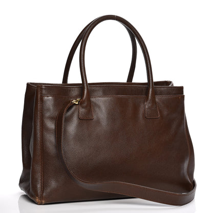 Chanel Calfskin Cerf Executive Shopper Tote Brown 4 of 16