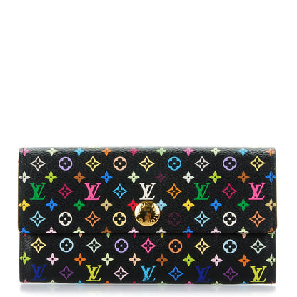 Louis Vuitton Monogram Multicolor Sarah Wallet Black Grenade 1 of 10