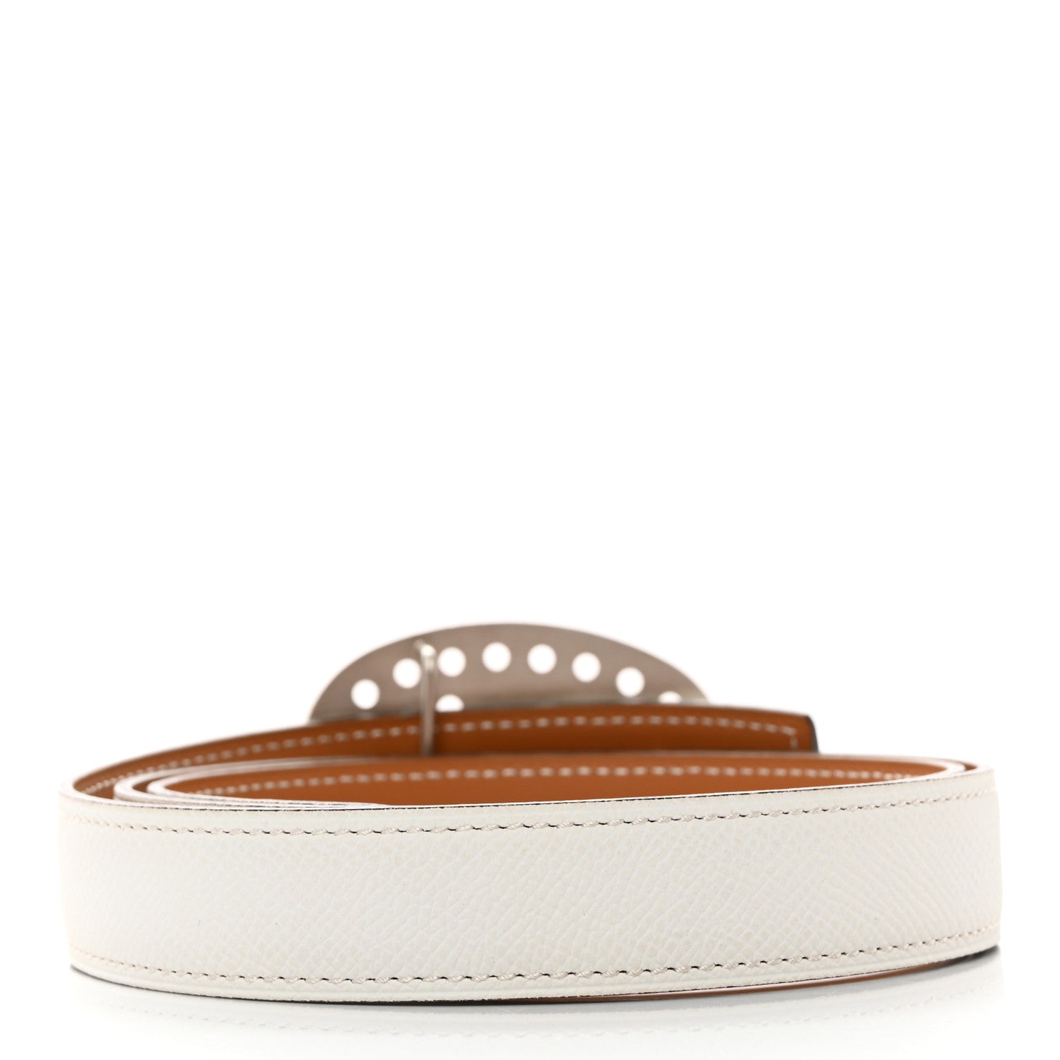 Hermes Epsom Box 18mm Mirage Belt 85 34 White Gold 3 of 8